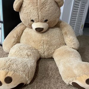 6 ft plush jumbo Teddy Bear plus a medium size 3 ft Teddy Bear